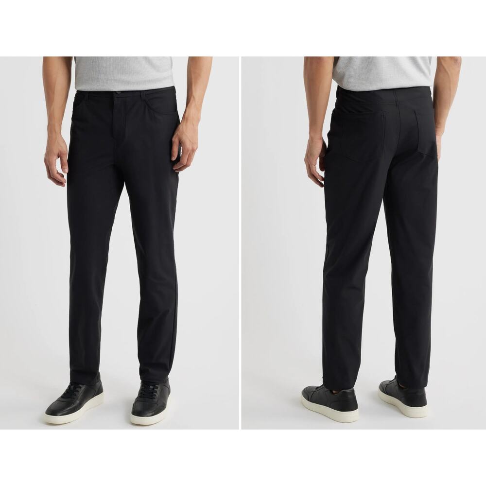 Zella Driver Slim Fit Five Pocket Pants Mens Size 33 x 32 Black NWT
